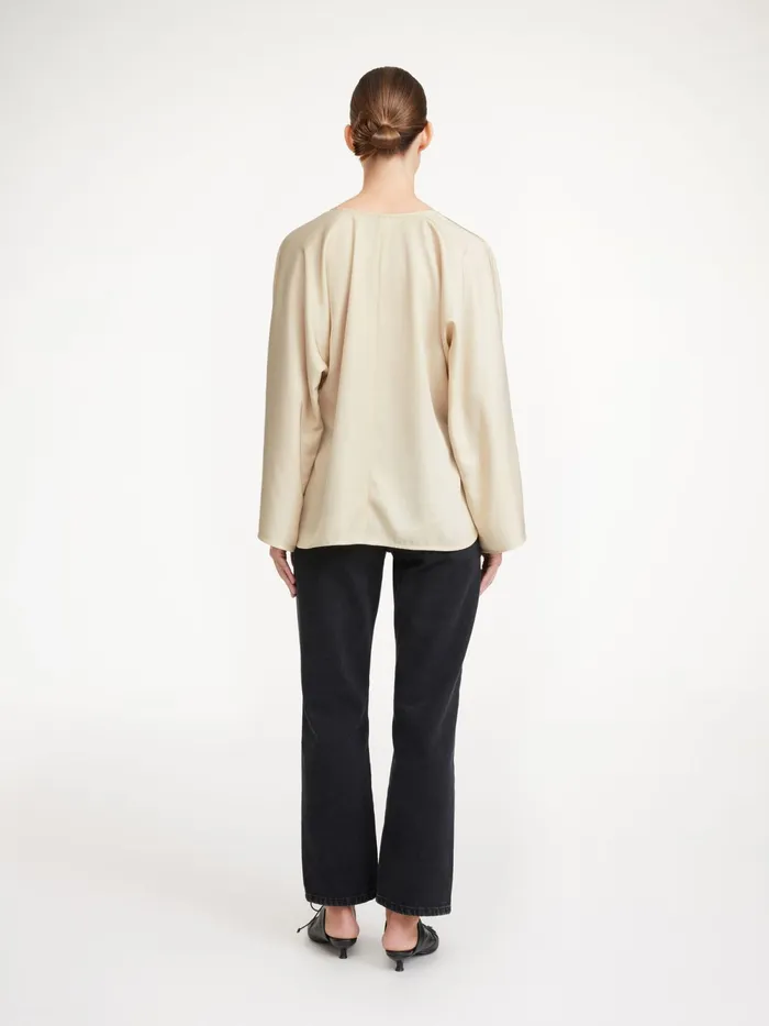 By Malene Birger Tops and Blouses Women Calias TunicStyle Blouse Vanilla Cream