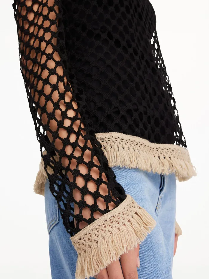 By Malene Birger Tops and Blouses Women Cymbeline Crochet Top Black