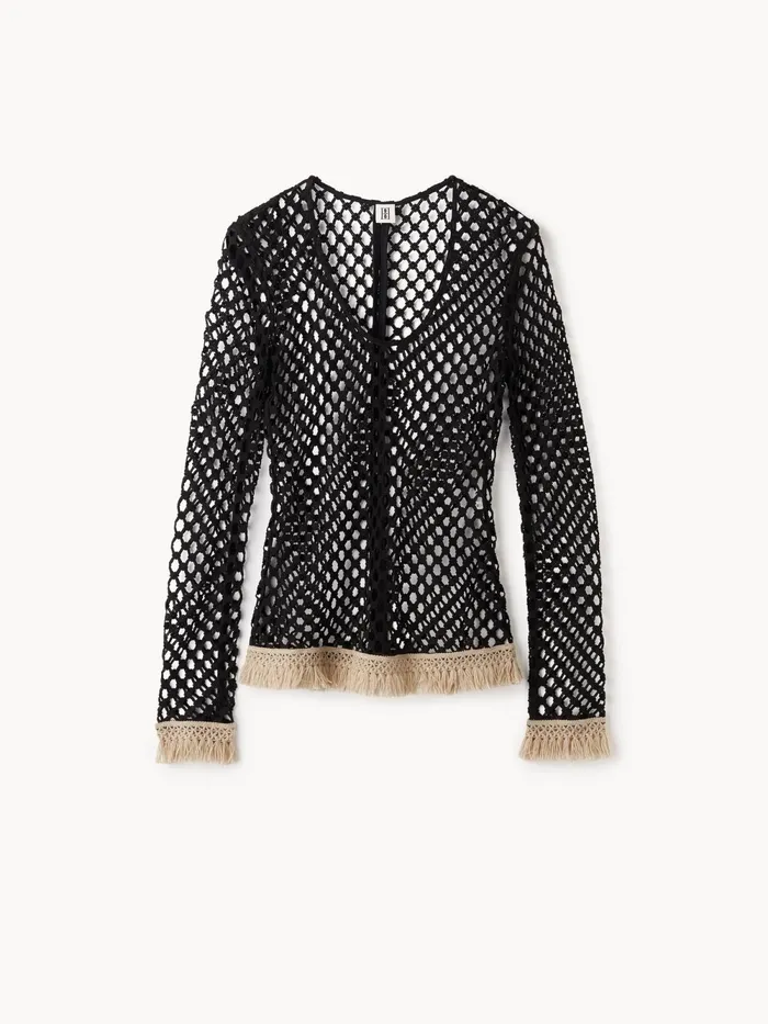 By Malene Birger Tops and Blouses Women Cymbeline Crochet Top Black