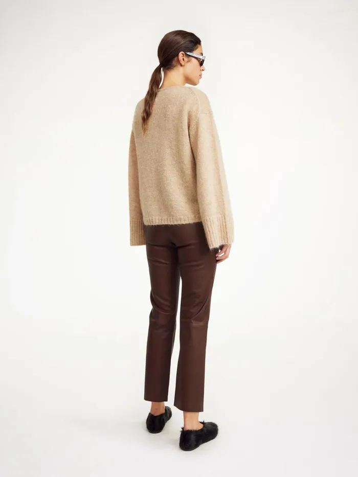 By Malene Birger Trousers Women Florentina Leather Trousers Chestnut