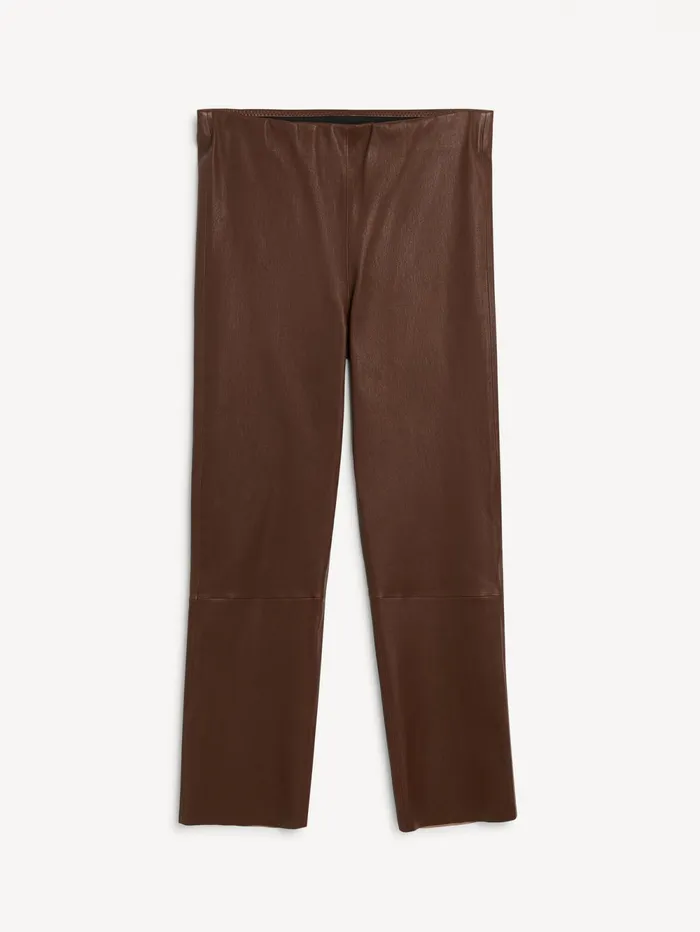 By Malene Birger Trousers Women Florentina Leather Trousers Chestnut