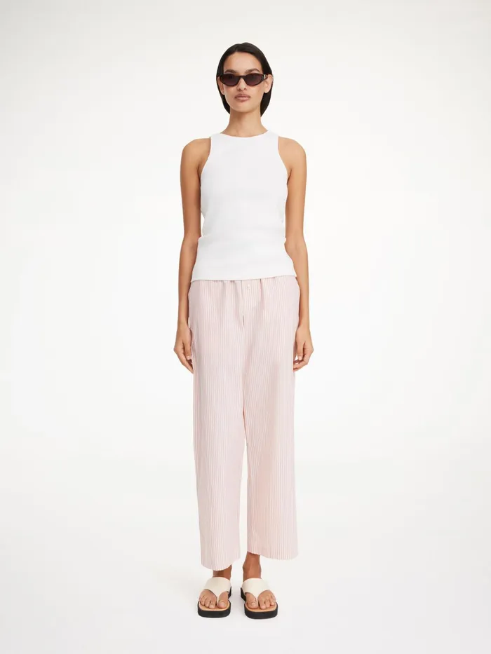 By Malene Birger Trousers Women Helsy Organic Cotton Trousers Skinny Stripe Diva