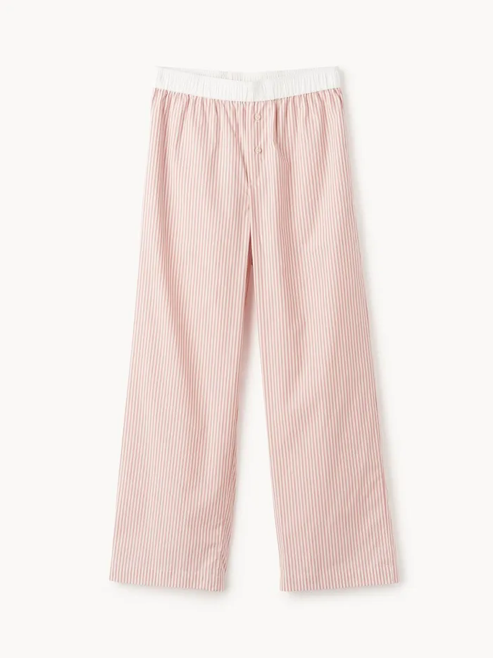 By Malene Birger Trousers Women Helsy Organic Cotton Trousers Skinny Stripe Diva