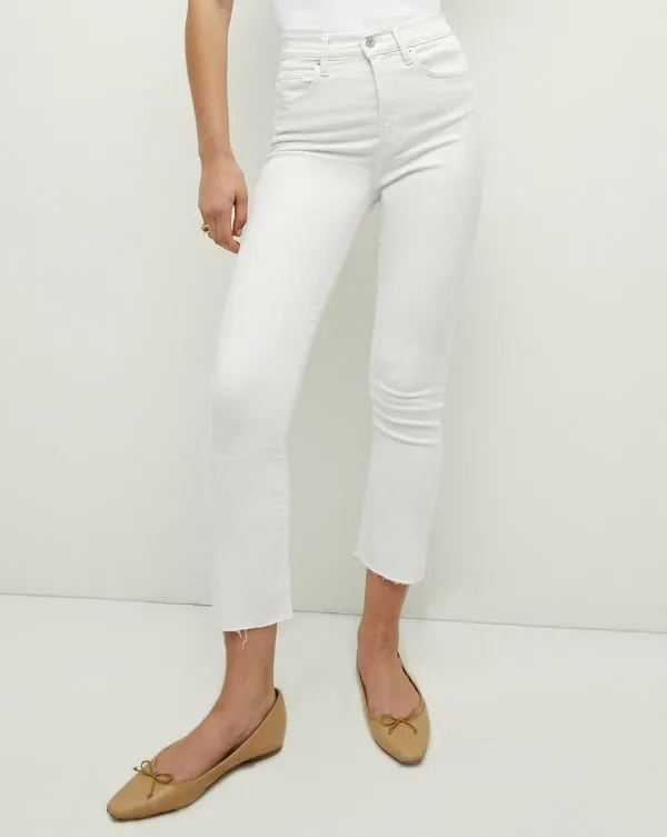 Carly Raw Hem KickFlare Jean White Women Veronica Beard Jeans Carly Raw Hem KickFlare Jean White Women Veronica Beard Jeans