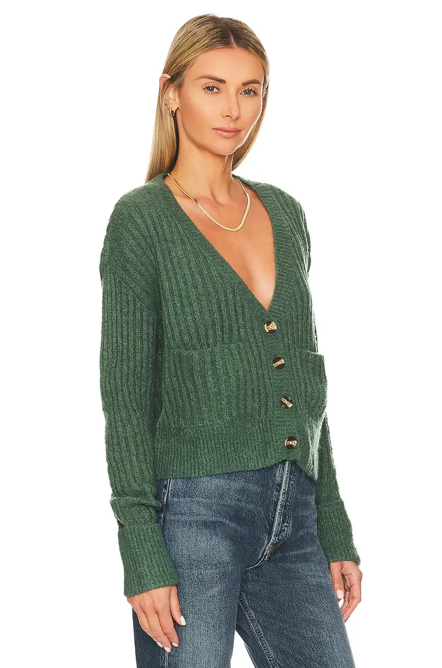 Caroline Cardigan Moss Women Lovers and Friends Sweaters and Knits