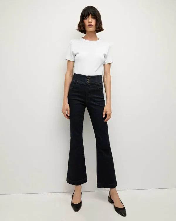 Carson Corset Waist KickFlare Jean Indigo Rinse Women Veronica Beard Jeans