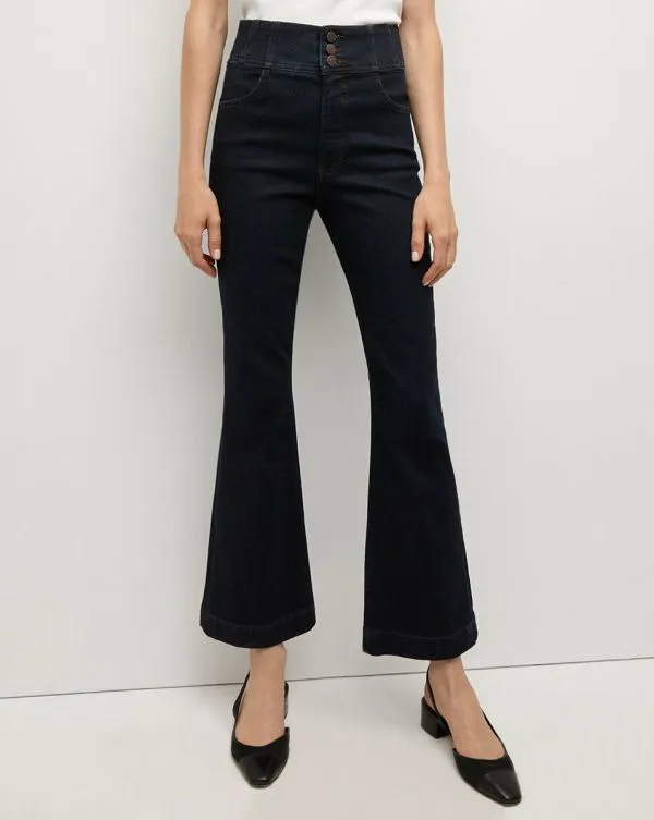 Carson Corset Waist KickFlare Jean Indigo Rinse Women Veronica Beard Jeans