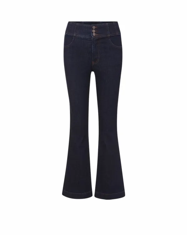 Carson Corset Waist KickFlare Jean Indigo Rinse Women Veronica Beard Jeans