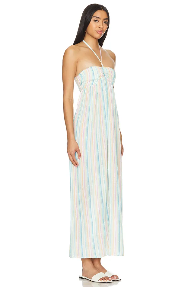 Catalina Maxi Dress Rainbow Stripe Multi Women Lovers and Friends Swimsuits and CoverUps
