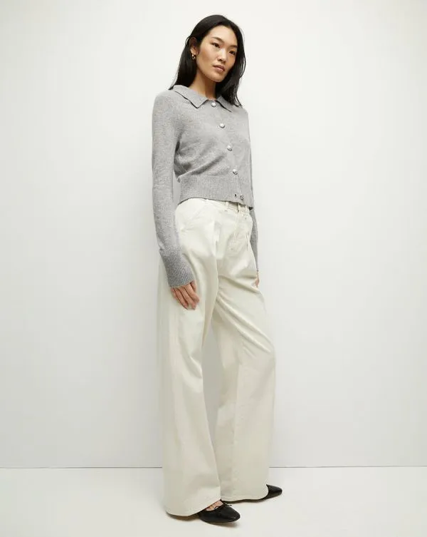 Cheshire Cashmere Cardigan Heather Grey Women Veronica Beard Sweaters Cheshire Cashmere Cardigan Heather Grey Women Veronica Beard Sweaters