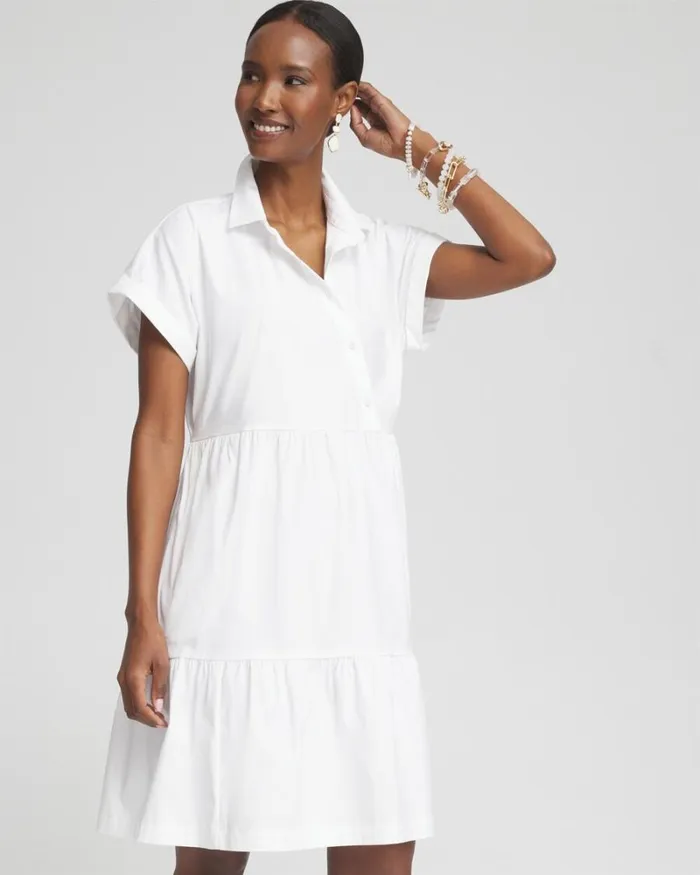 Chico039s Dresses Poplin Diagonal Button Front Dress Alabaster 8211 Clothing Chico039s Dresses Poplin Diagonal Button Front Dress Alabaster 8211 Clothing