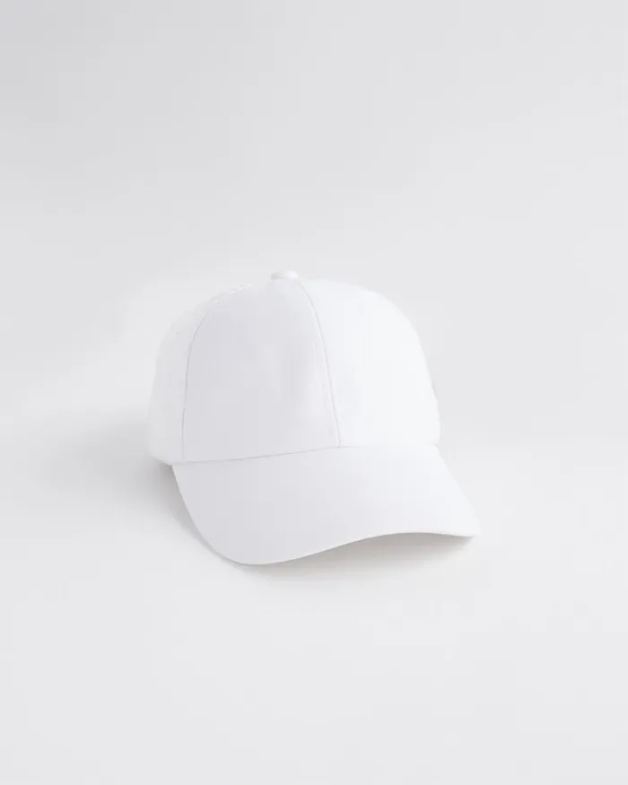 Chico039s Hats Neema Sequin Baseball Cap White 8211 Shoes and Accessories