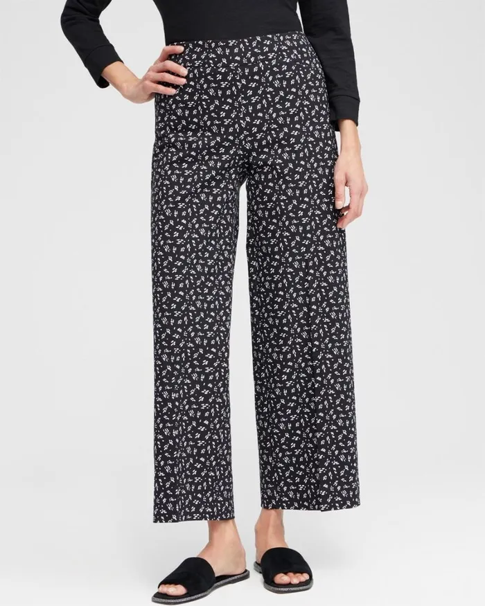 Chico039s Pants Brigitte Line Print Wide Leg Crops Blackalabaster 8211 Clothing Chico039s Pants Brigitte Line Print Wide Leg Crops Blackalabaster 8211 Clothing