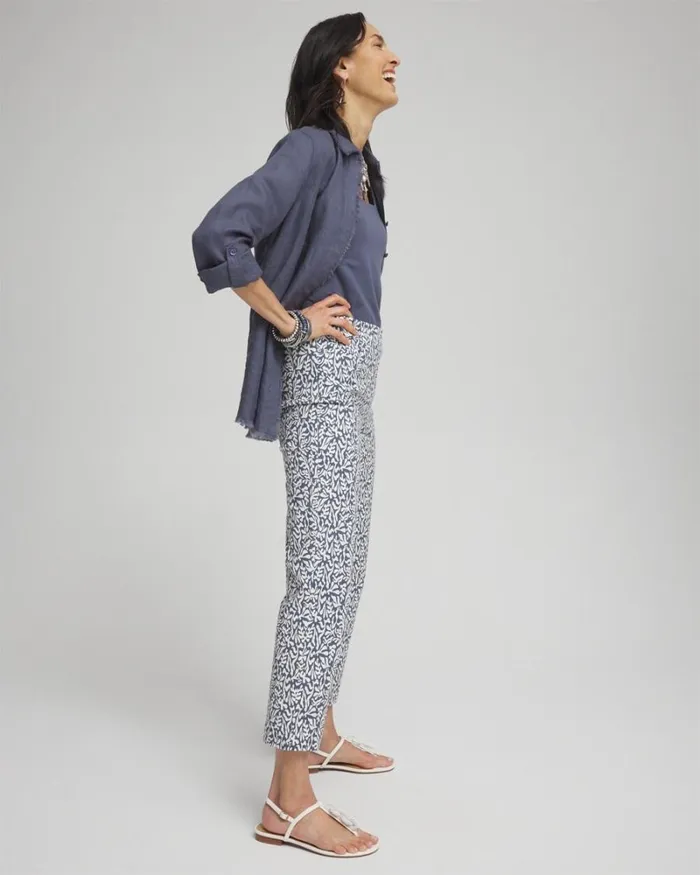 Chico039s Pants Brigitte Reef Print Slim Cropped Pants Soft Slate 8211 Clothing Chico039s Pants Brigitte Reef Print Slim Cropped Pants Soft Slate 8211 Clothing