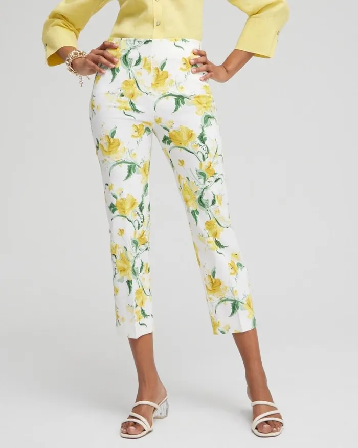 Chico039s Pants Juliet Floral Straight Cropped Pants Alabaster 8211 Clothing Chico039s Pants Juliet Floral Straight Cropped Pants Alabaster 8211 Clothing