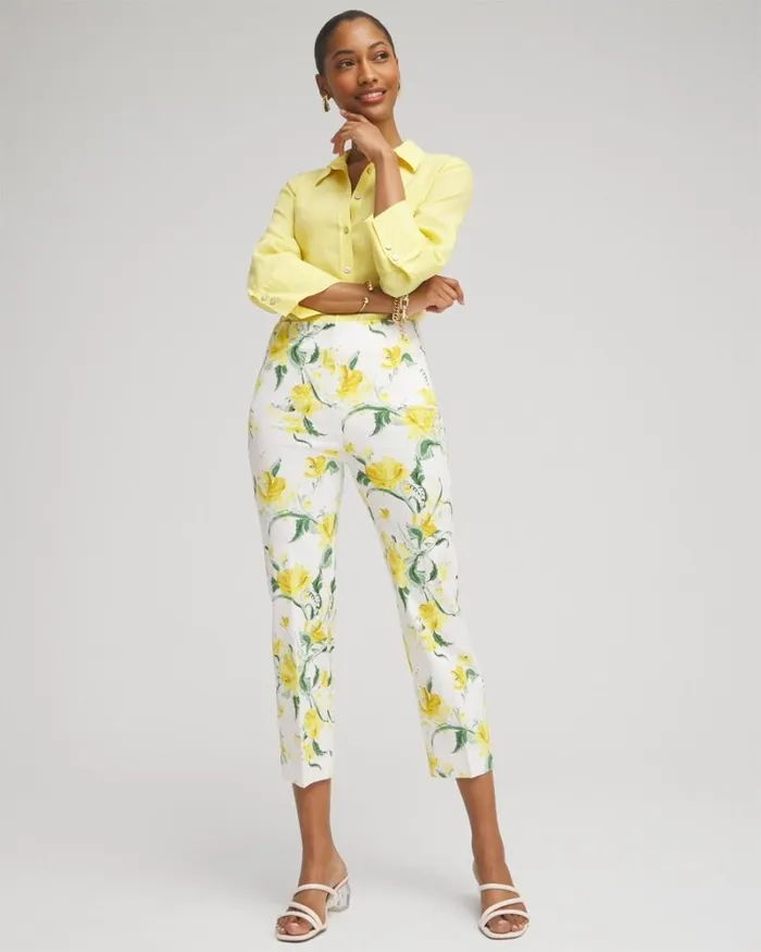 Chico039s Pants Juliet Floral Straight Cropped Pants Alabaster 8211 Clothing Chico039s Pants Juliet Floral Straight Cropped Pants Alabaster 8211 Clothing