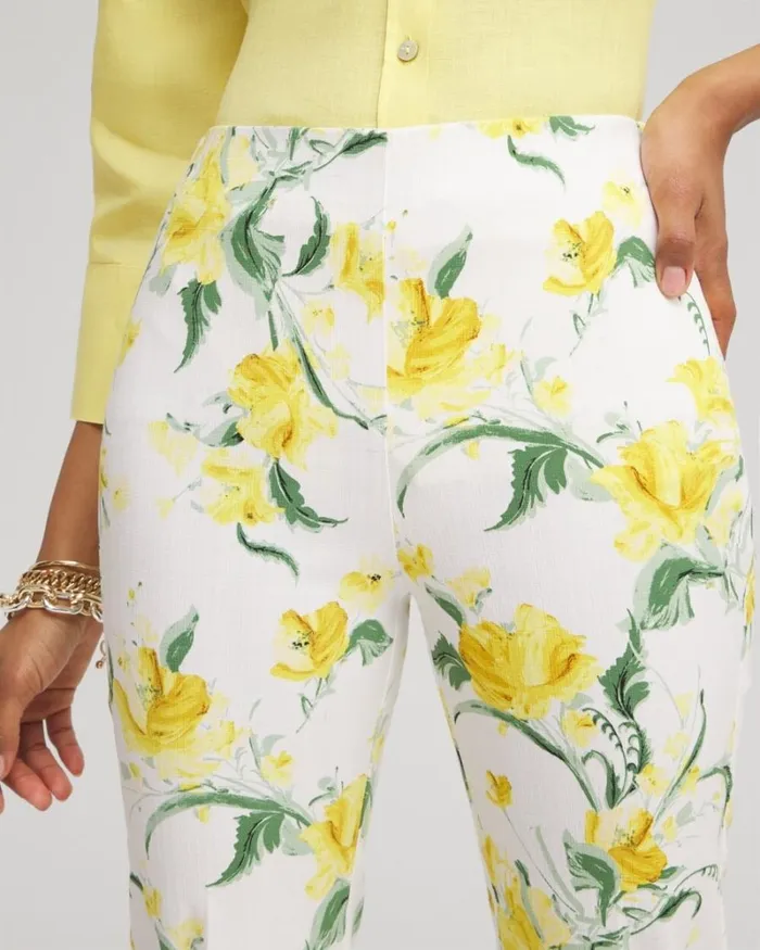 Chico039s Pants Juliet Floral Straight Cropped Pants Alabaster 8211 Clothing Chico039s Pants Juliet Floral Straight Cropped Pants Alabaster 8211 Clothing
