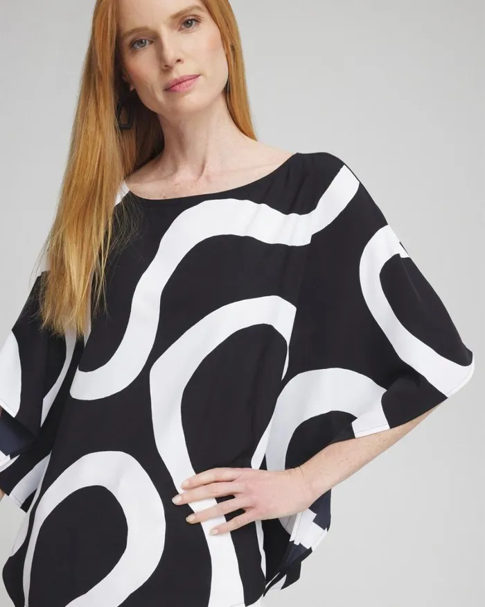 Chico039s Ponchos and Ruanas Flutter Sleeve Poncho Black 8211 Shoes and Accessories Chico039s Ponchos and Ruanas Flutter Sleeve Poncho Black 8211 Shoes and Accessories