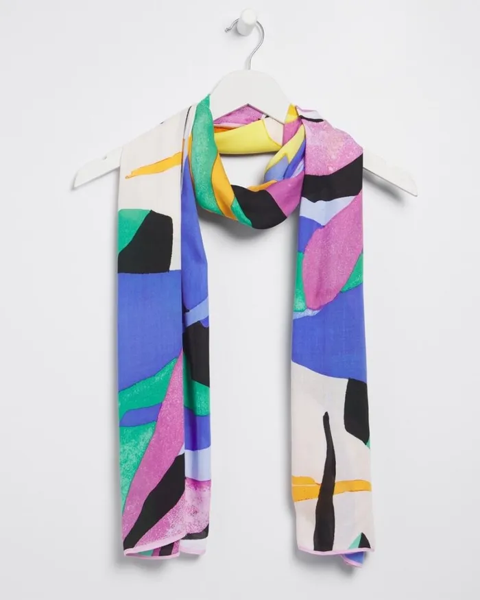 Chico039s Scarves Silk Blend Tropical Oblong Scarf Purple Nightshade 8211 Shoes and Accessories Chico039s Scarves Silk Blend Tropical Oblong Scarf Purple Nightshade 8211 Shoes and Accessories