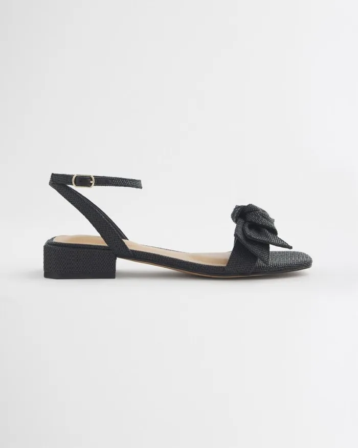 Chico039s Shoes Raffia Sandals Black 8211 Shoes and Accessories
