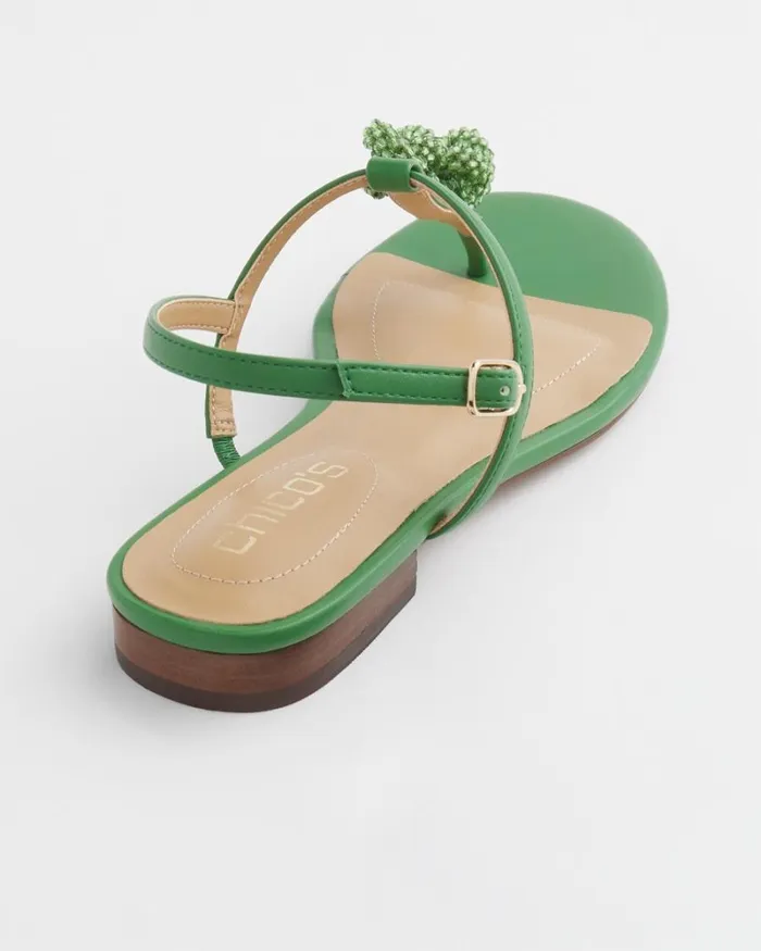 Chico039s Shoes TStrap Sandals White 8211 Shoes and Accessories