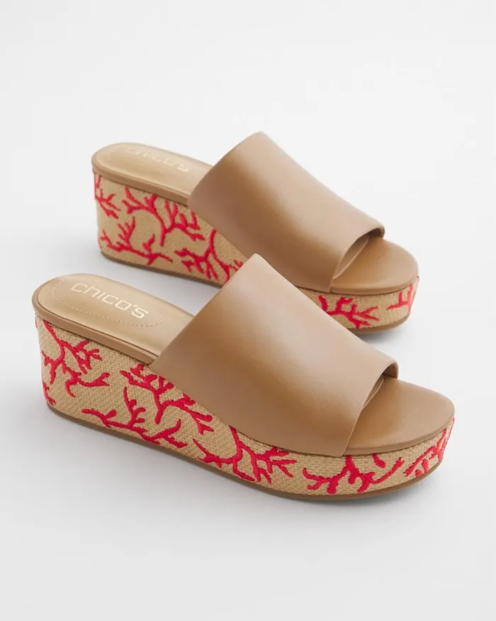 Chico039s Shoes Wedge Sandals Tan 8211 Shoes and Accessories