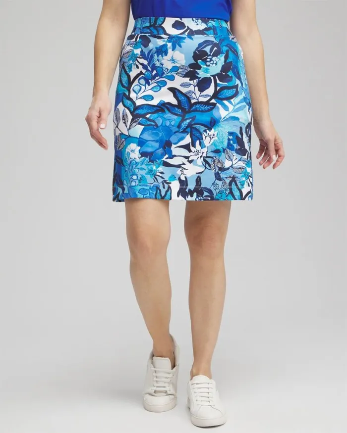 Chico039s Shorts Zenergyu00AE UPF Knit Floral Skort Intense Azure 8211 Clothing Chico039s Shorts Zenergyu00AE UPF Knit Floral Skort Intense Azure 8211 Clothing