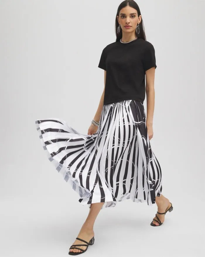 Chico039s Skirts Black Label Bubbles Pleated Skirt Alabasterblack 8211 Clothing Chico039s Skirts Black Label Bubbles Pleated Skirt Alabasterblack 8211 Clothing