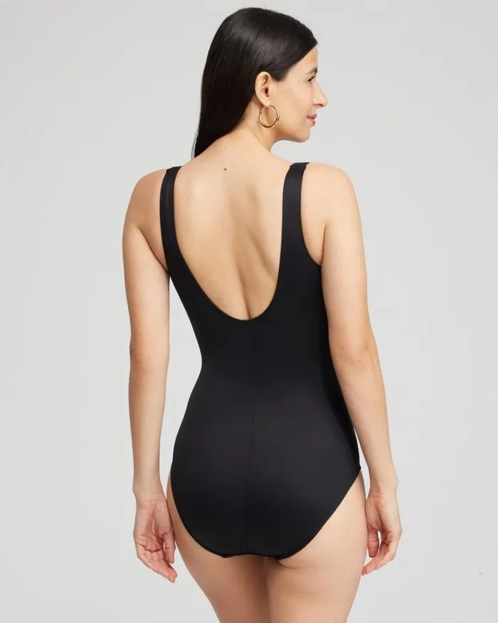 Chico039s Swim Miraclesuit Rock Solid Regatta One Piece Black 8211 Clothing