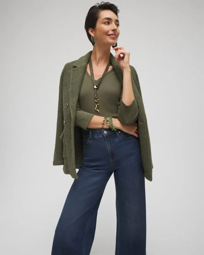 Chico039s Tops Everyday 34 Sleeve Tee Mango Sorbet 8211 Clothing