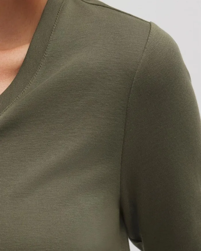 Chico039s Tops Everyday 34 Sleeve Tee Mango Sorbet 8211 Clothing
