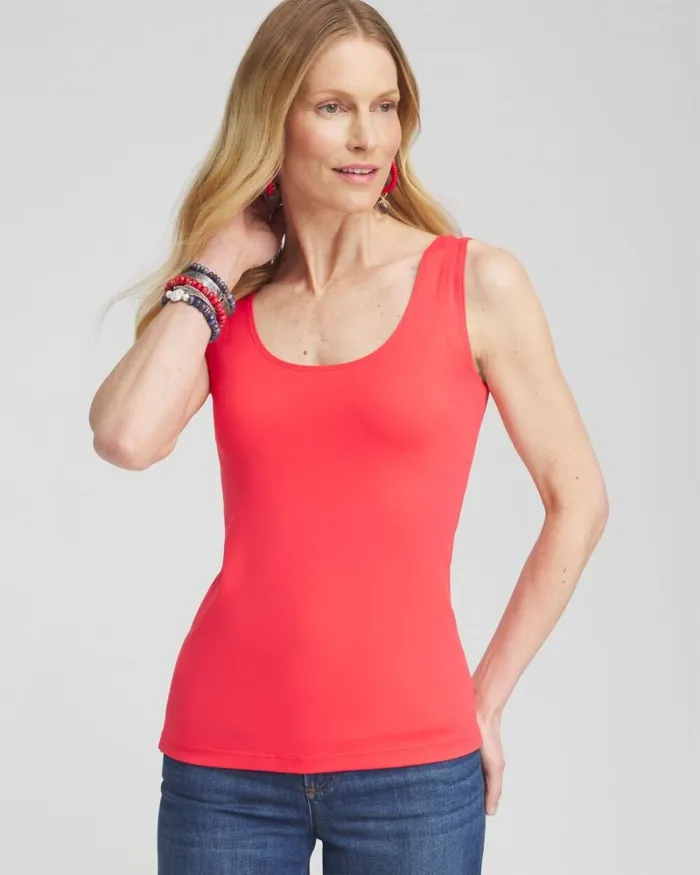 Chico039s Tops Microfiber Tank Watermelon Punch 8211 Clothing