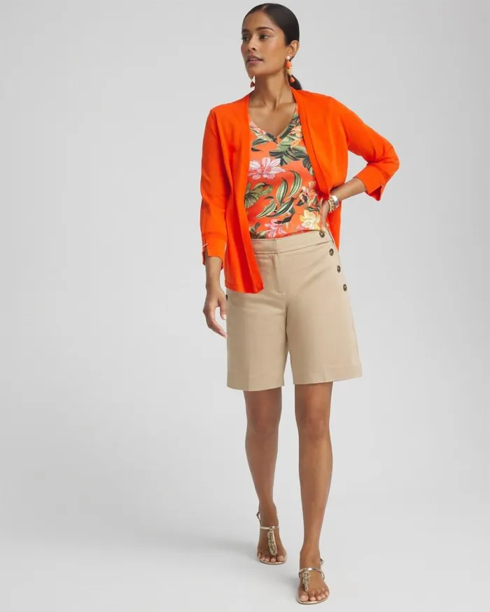 Chico039s Tops Orchid Everyday Vneck Tee Blood Orange 8211 Clothing
