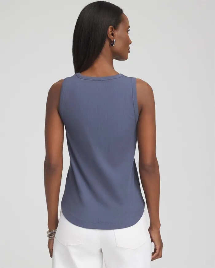 Chico039s Tops Ribbed High Neck Tank Watermelon Punch 8211 Clothing