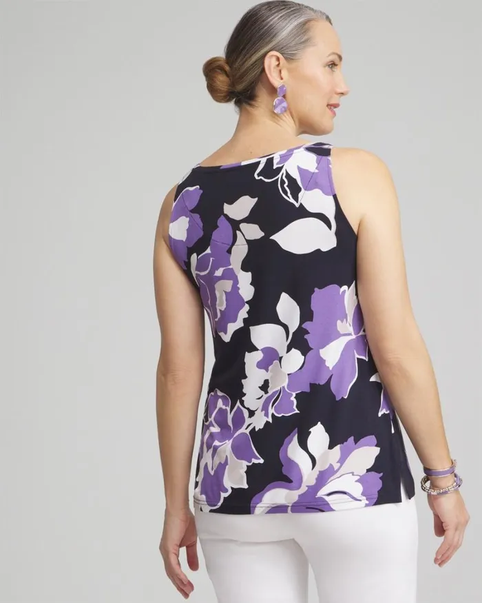 Chico039s Tops Touch Of Cool Placed Floral Polished Tank Classic Navy 8211 Clothing Chico039s Tops Touch Of Cool Placed Floral Polished Tank Classic Navy 8211 Clothing