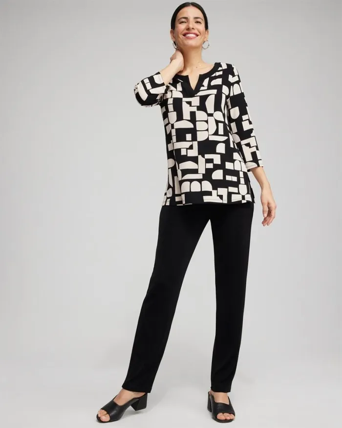Chico039s Tops Travelers Block Print Split Neck Top Smokey Taupe 8211 Clothing Chico039s Tops Travelers Block Print Split Neck Top Smokey Taupe 8211 Clothing