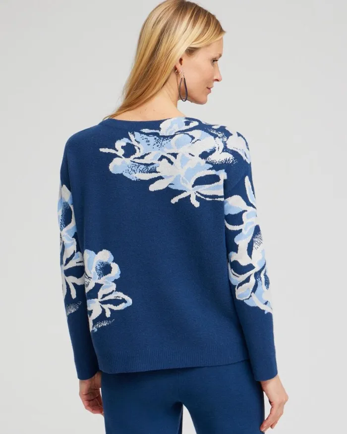 Chico039s Tops Zenergy Luxe Cashmere Blend Top Azores Blue 8211 Clothing