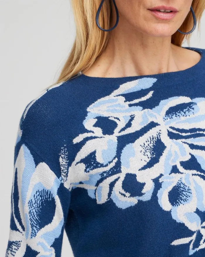 Chico039s Tops Zenergy Luxe Cashmere Blend Top Azores Blue 8211 Clothing