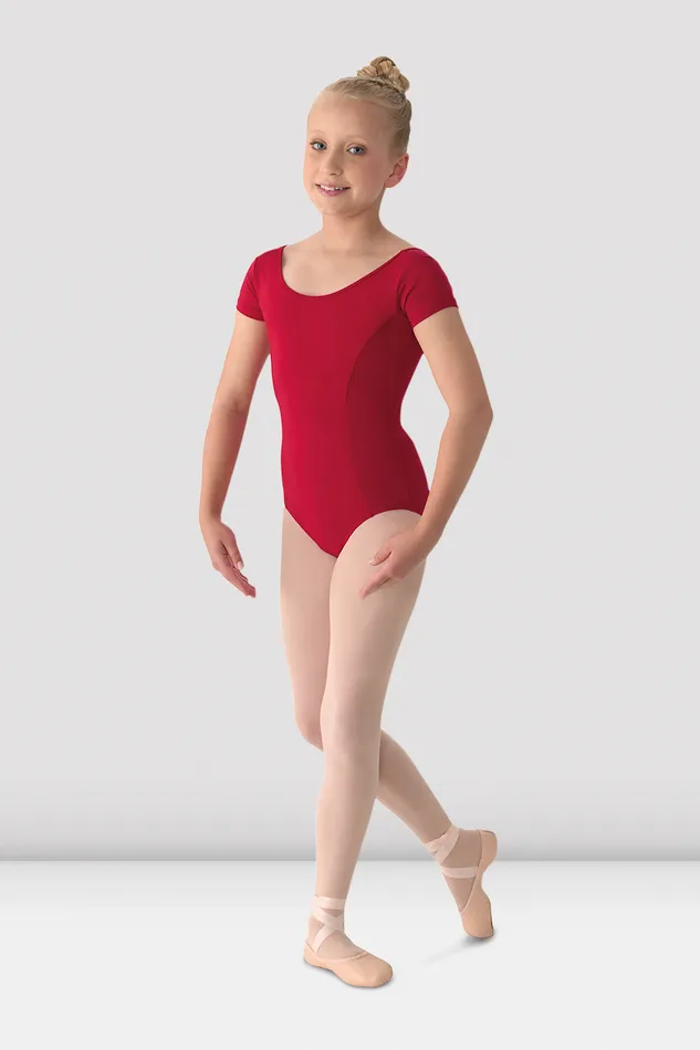 Children Basics Bloch Girls Mirella Classic Short Sleeve Leotard Garnet