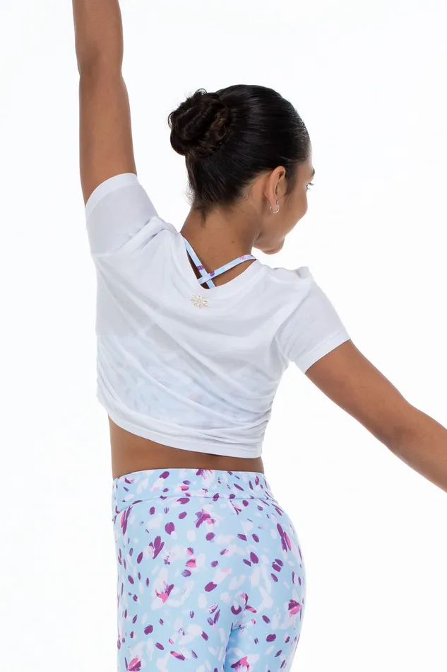 Children Bloch Bloch X Flo Active Twist Front Tee White Tops