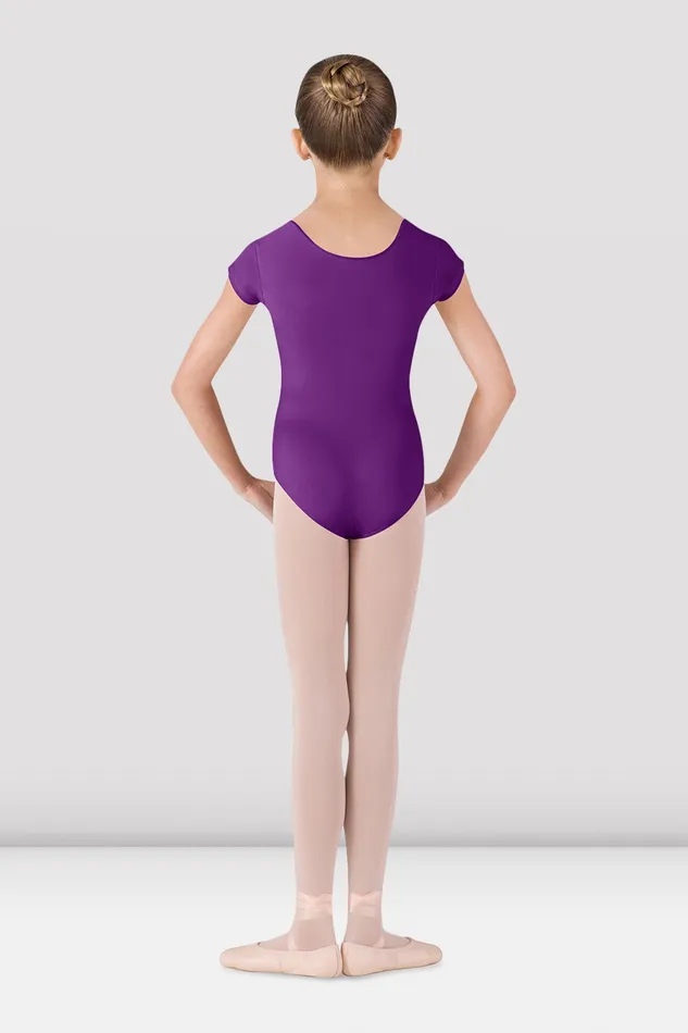 Children Bloch Girls Dujour Cap Sleeve Leotard Aubergine Basics