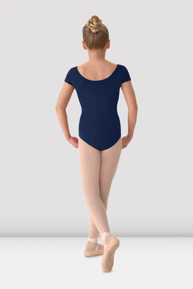 Children Bloch Girls Mirella Classic Short Sleeve Leotard Navy Leotards Children Bloch Girls Mirella Classic Short Sleeve Leotard Navy Leotards