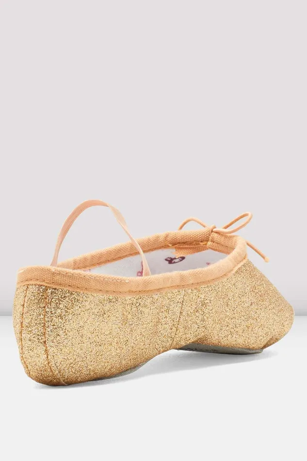 Children Childrens Glitterdust Ballet Shoes Gold Glitter Ballet Bloch