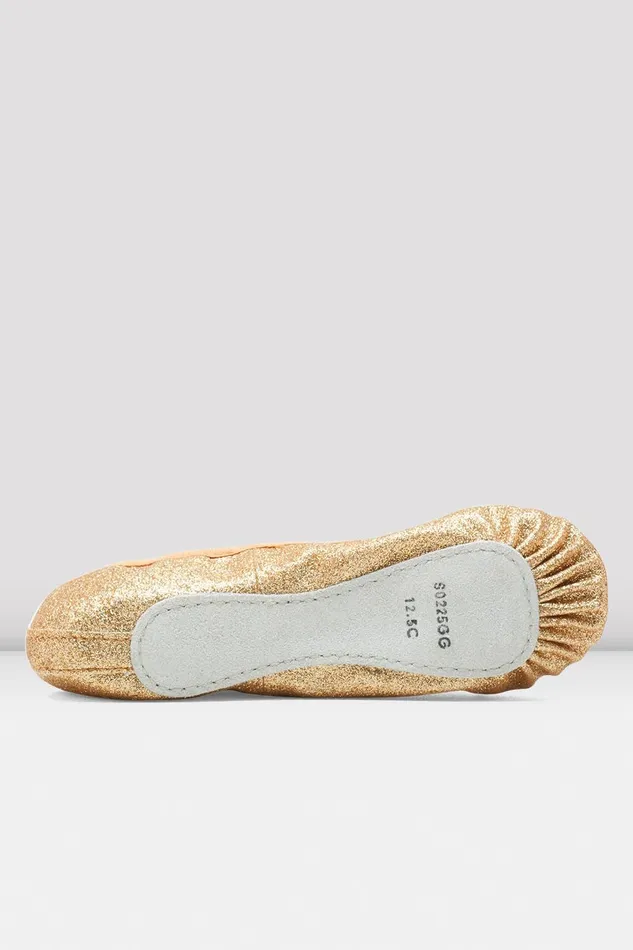 Children Childrens Glitterdust Ballet Shoes Gold Glitter Ballet Bloch