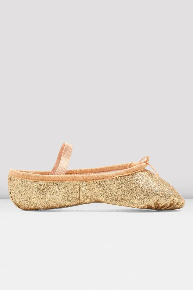Children Childrens Glitterdust Ballet Shoes Gold Glitter Ballet Bloch