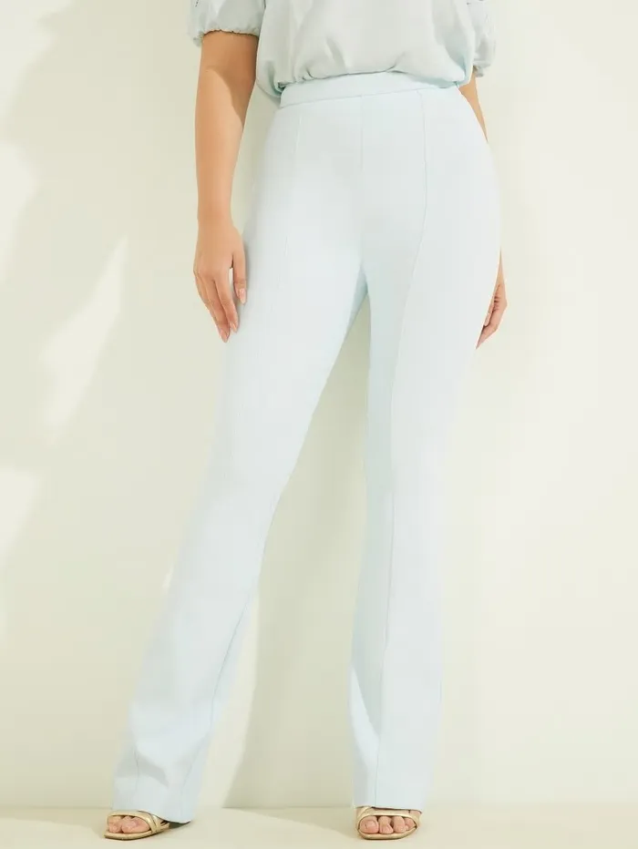 Chloe Flared Pant Peaceful Sky Bottoms GUESS Women