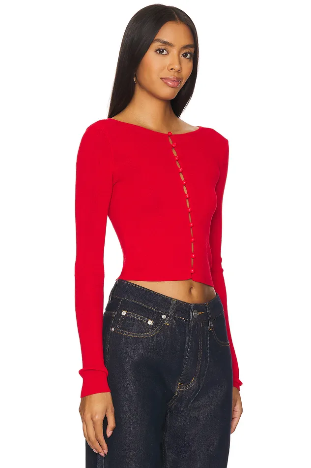 Ciara Cardigan Red Women Lovers and Friends Sweaters and Knits Ciara Cardigan Red Women Lovers and Friends Sweaters and Knits