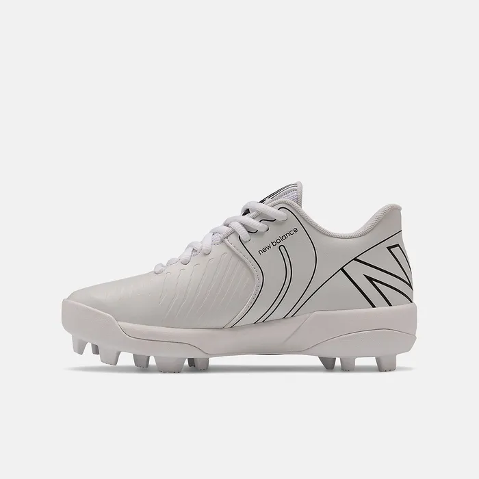 Cleats 4040 v6 Rubber Molded White with Black New Balance Kids Cleats 4040 v6 Rubber Molded White with Black New Balance Kids