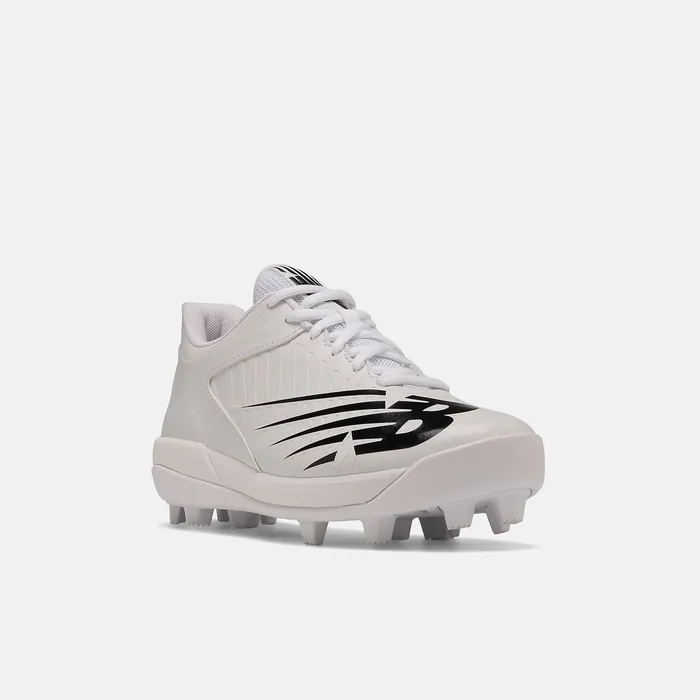Cleats 4040 v6 Rubber Molded White with Black New Balance Kids Cleats 4040 v6 Rubber Molded White with Black New Balance Kids