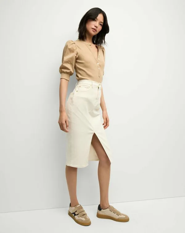 Coralee PuffSleeve Tee Khaki Women Veronica Beard Tops Coralee PuffSleeve Tee Khaki Women Veronica Beard Tops